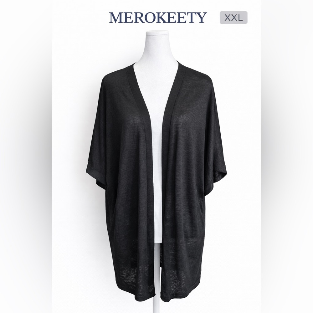 Merokeety Women's Black Cardigan Sweater